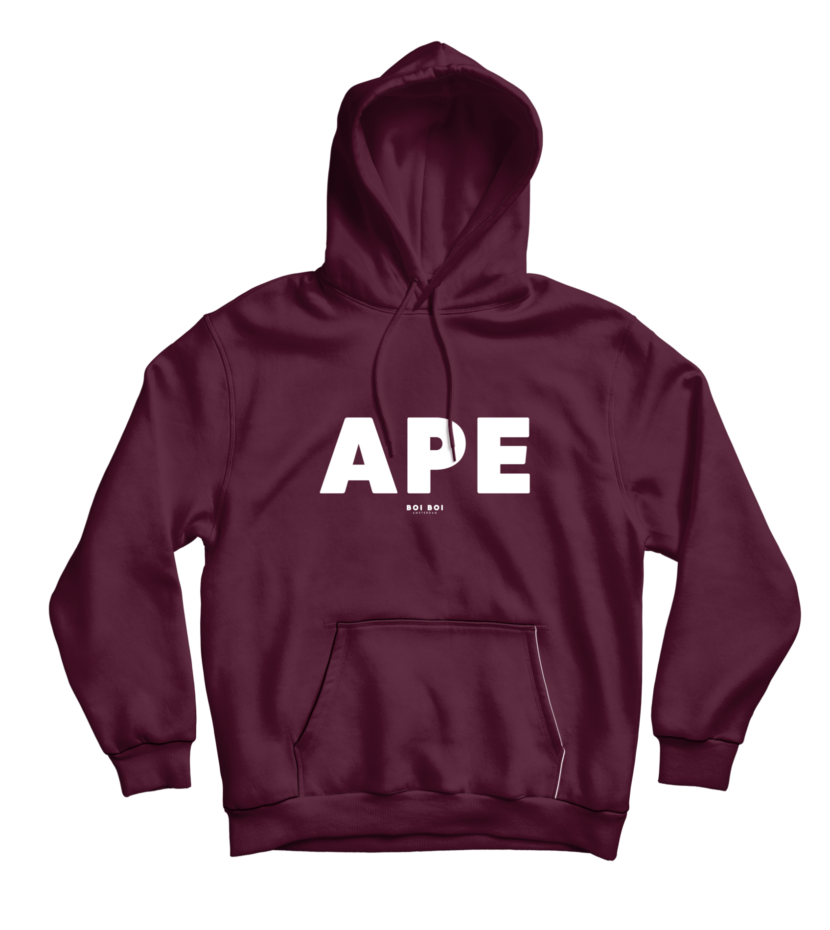 Ape Hoodie Burgundy - Boi Boi Shop